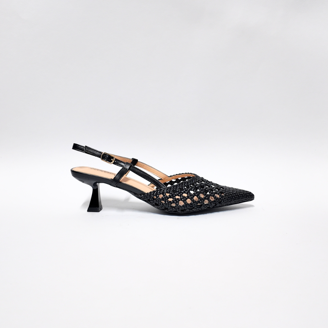 Slingback Rete Nero