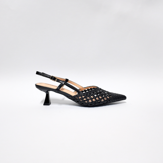 Slingback Rete Nero