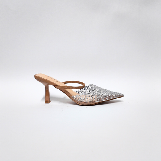 Slingback Glitter Nude