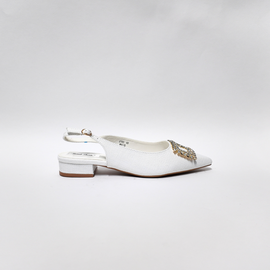 Slingback Raffia Bianco