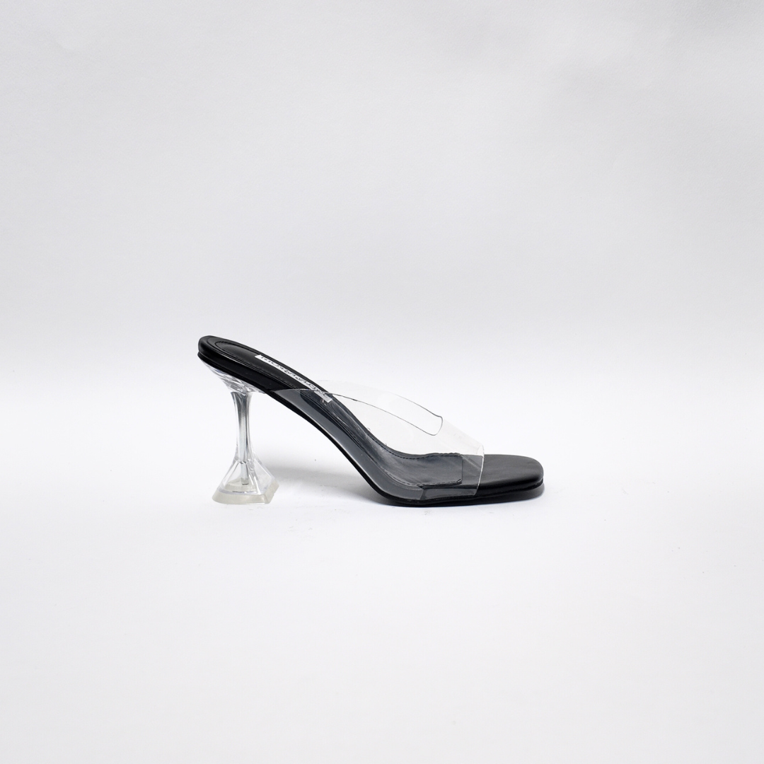 Mules Trasparente Nero