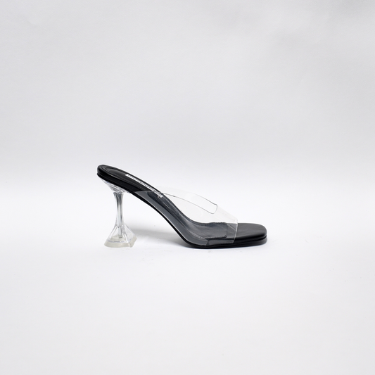 Mules Trasparente Nero
