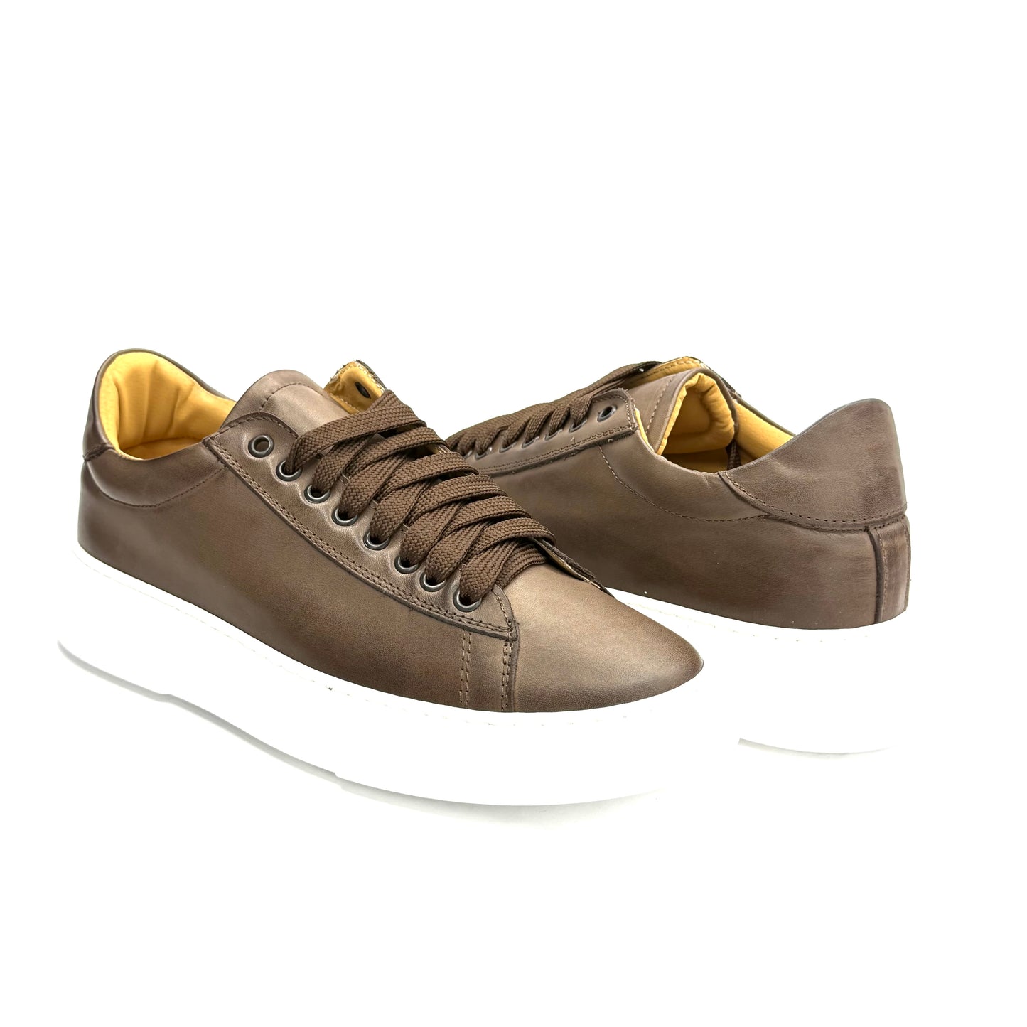 Sneakers Hedro Pelle Marrone