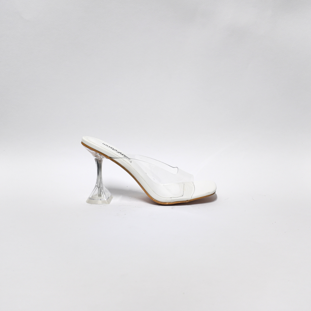 Mules Trasparente Bianco