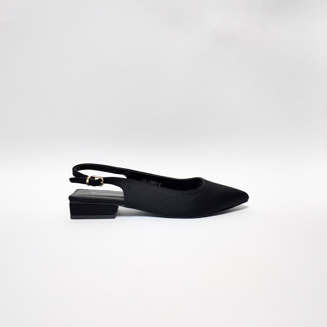 Slingback Raso Nero