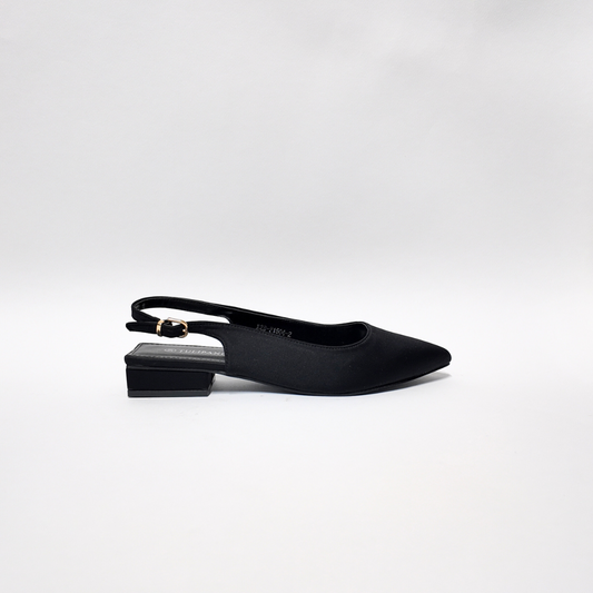 Slingback Raso Nero