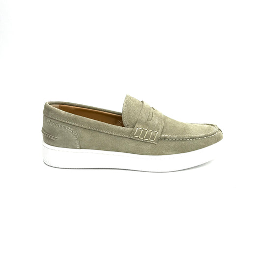 Mocassino College in Pelle Scamosciata Beige