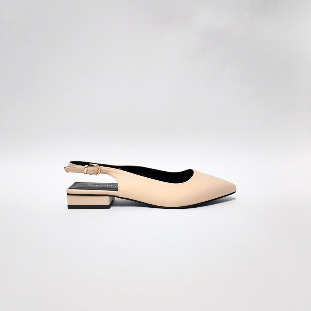 Slingback Raso Nude