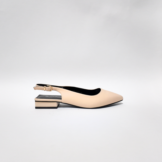 Slingback Raso Nude