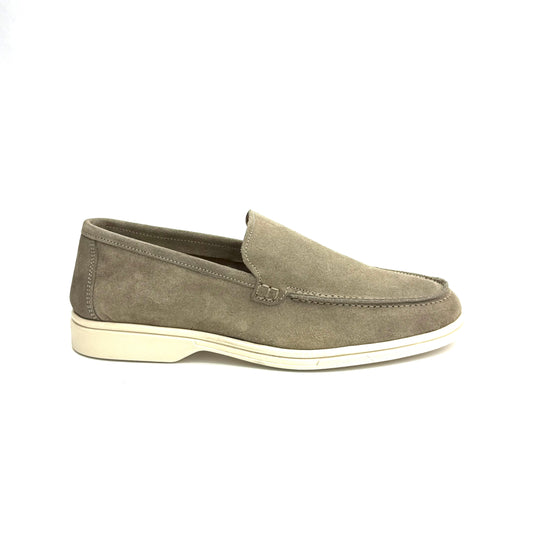Mocassino in Pelle Scamosciata Taupe