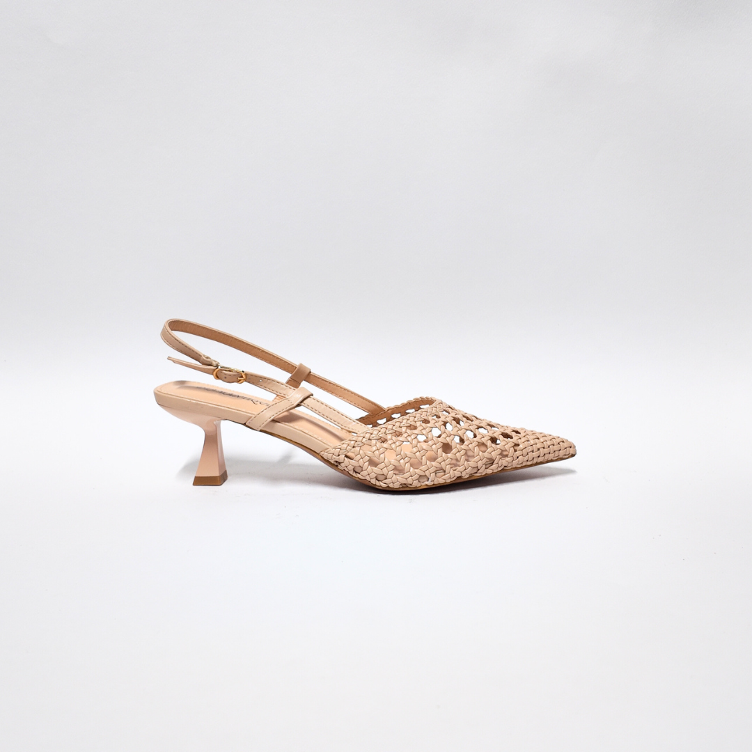 Slingback Rete Nude