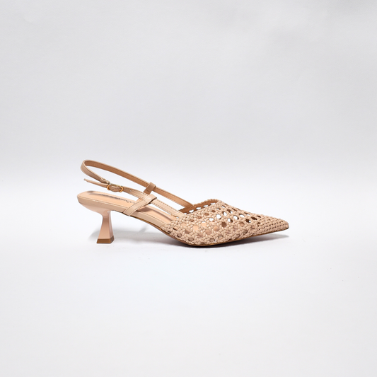 Slingback Rete Nude