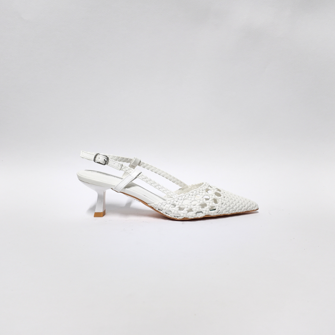 Slingback Rete Bianco