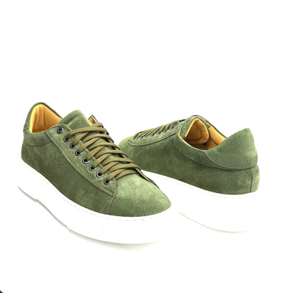 Sneakers Hedro Pelle Scamosciata Verde