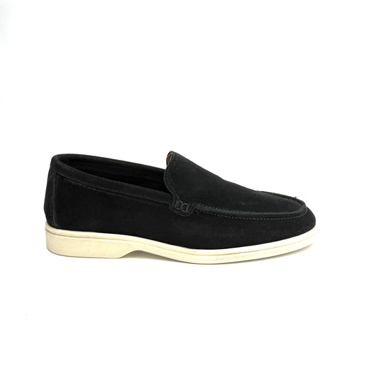 Mocassino in Pelle Scamosciata Nero